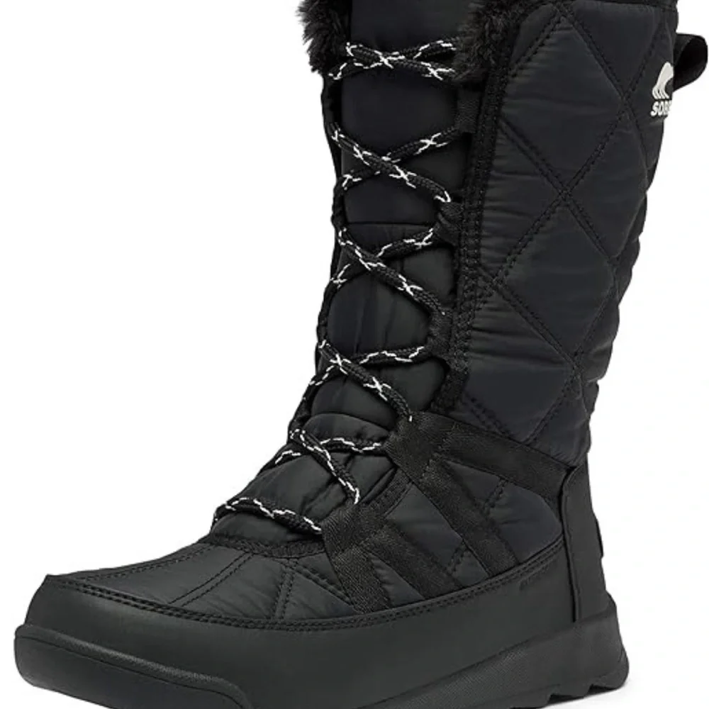 Sorel Whitney II Black Faux Fur Lined Boots